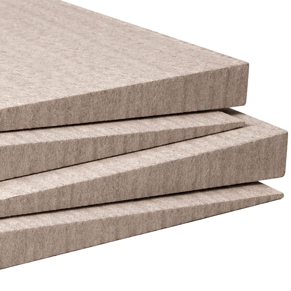 THINOVA-KEILPLATTE - Keilförmige Anschlussplatte aus expandierter Perlite und recycelter Zellulose für Wände und Decken.