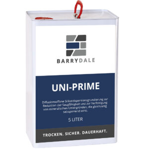 UNI-PRIME - Diffusionsoffene Silikatgrundierung zur Verfestigung mineralischer Untergründe und Reduktion von Salztransport.